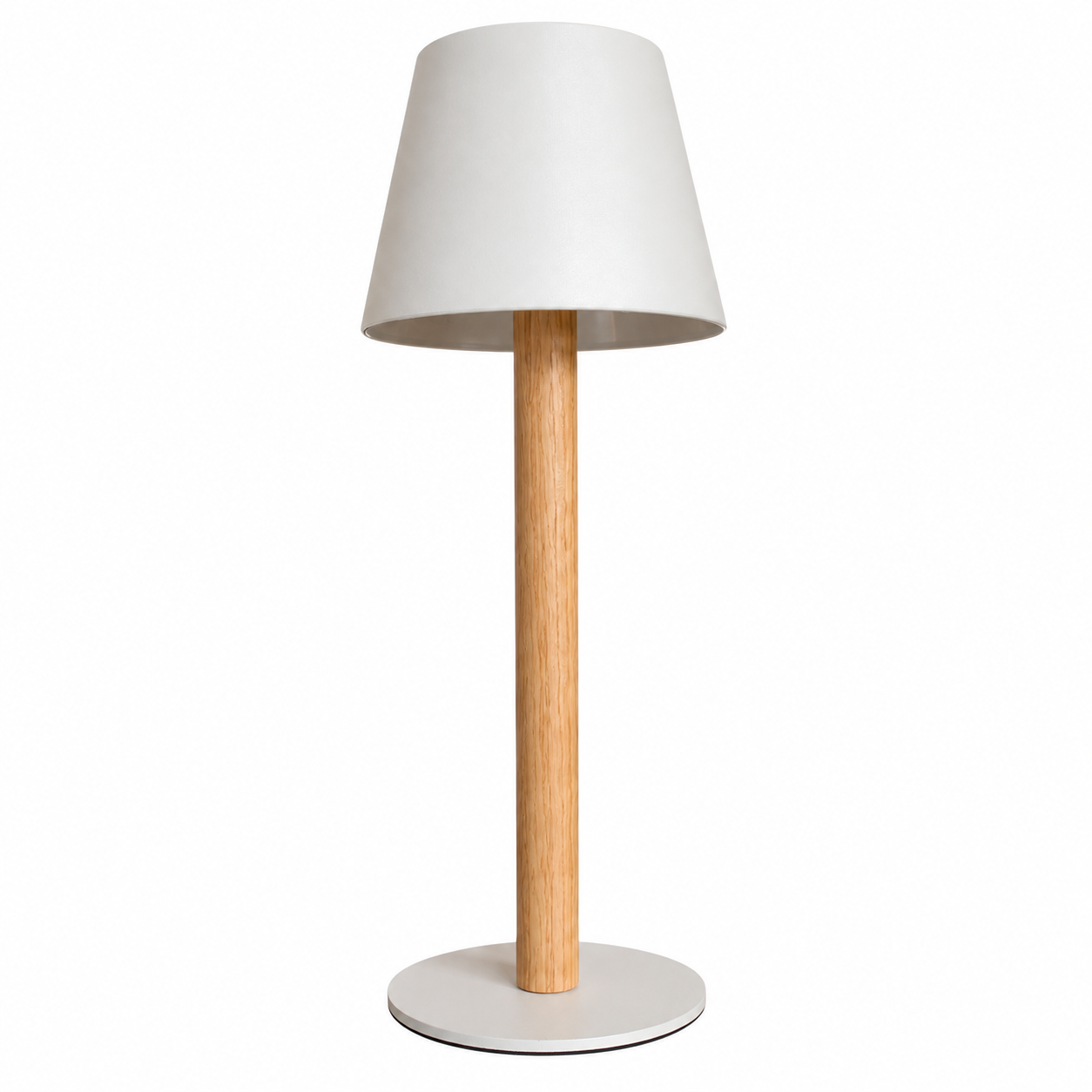 TIMBERCAN Akku LED Tischlampe aus Massivholz – Design Tischleuchte im Scandi Stil