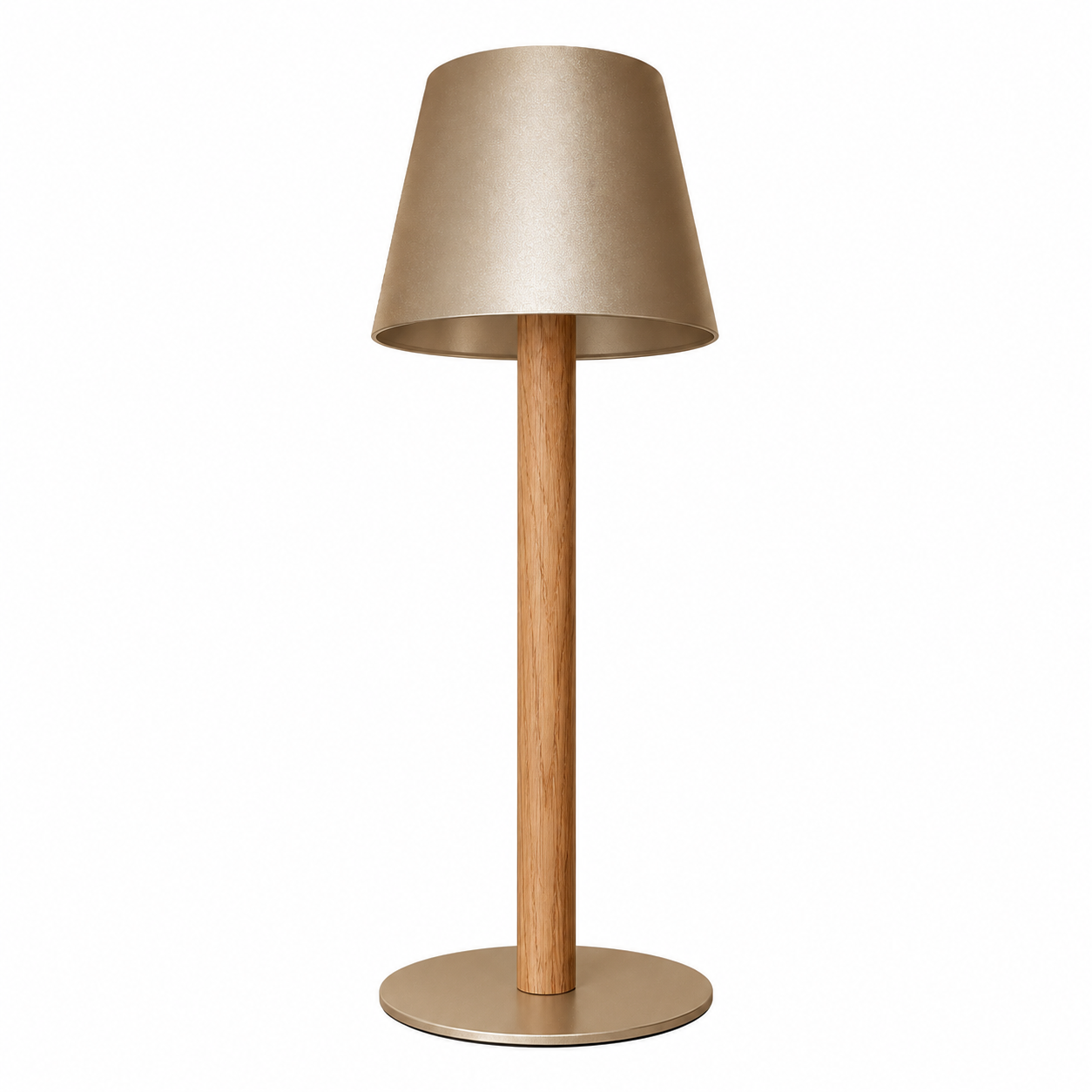 TIMBERCAN Akku LED Tischlampe aus Massivholz – Design Tischleuchte im Scandi Stil