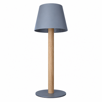 TIMBERCAN Akku LED Tischlampe aus Massivholz – Design Tischleuchte im Scandi Stil
