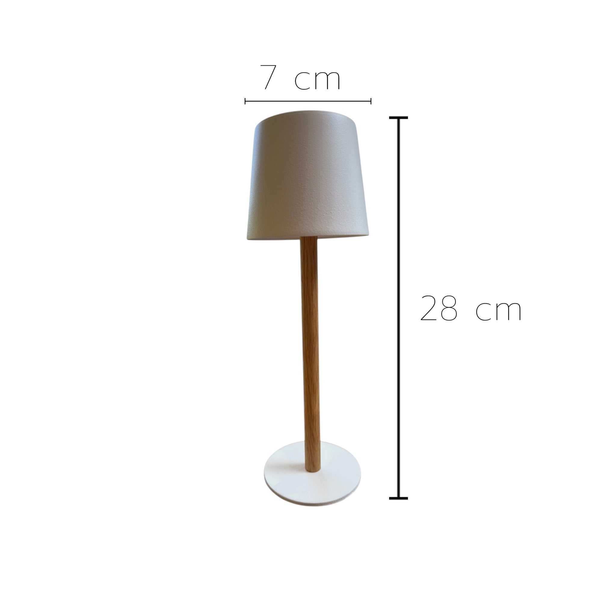 TIMBERCAN Mini Akku LED Tischlampe aus Massivholz – Kompakte Design Tischleuchte im Scandi Stil