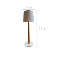 TIMBERCAN Mini Akku LED Tischlampe aus Massivholz – Kompakte Design Tischleuchte im Scandi Stil