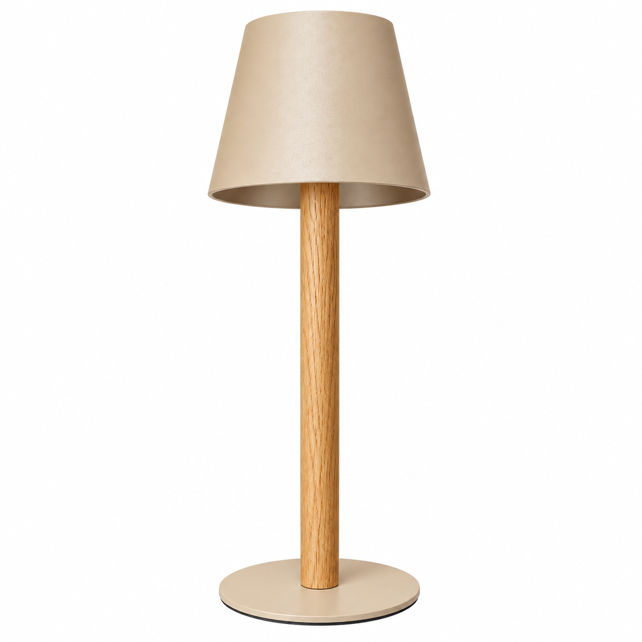 TIMBERCAN Akku LED Tischlampe aus Massivholz – Design Tischleuchte im Scandi Stil