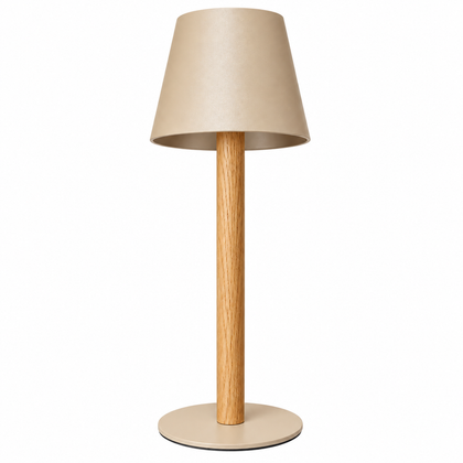 TIMBERCAN Akku LED Tischlampe aus Massivholz – Design Tischleuchte im Scandi Stil