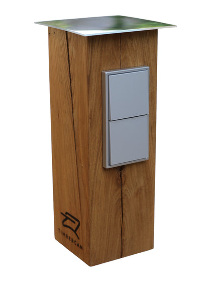 Silver-Edition von Timbercan auf weißem Hintergrund. 