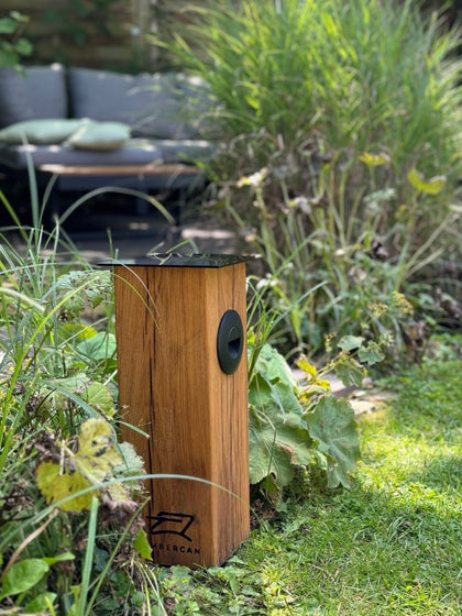 Timbercan Design-Wegleuchte im Außenbereich. 