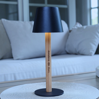 TIMBERCAN Akku LED Tischlampe aus Massivholz – Design Tischleuchte im Scandi Stil