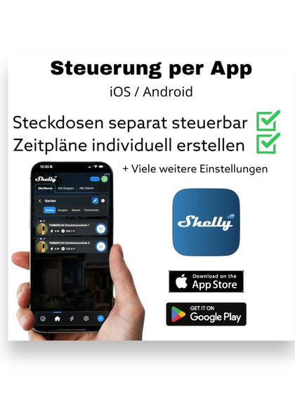 Steckdosensäule per App steuerbar. 