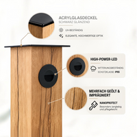 TIMBERCAN Design Gartenleuchte aus Massivholz – Smart LED Wegleuchte mit WLAN