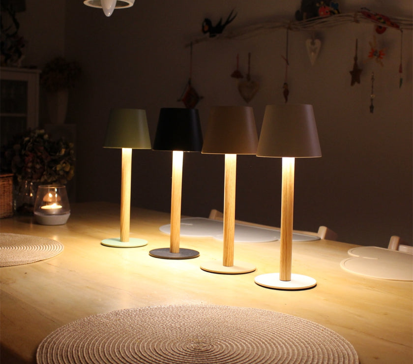 TIMBERCAN Design-Tischlampe aus Massivholz