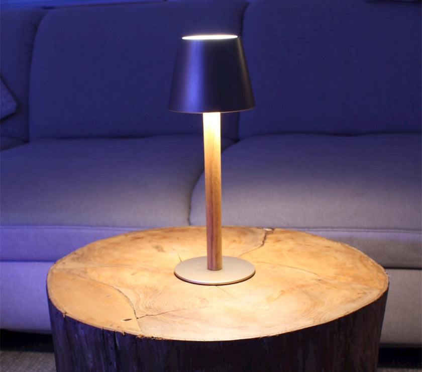 TIMBERCAN Design-Tischlampe aus Massivholz