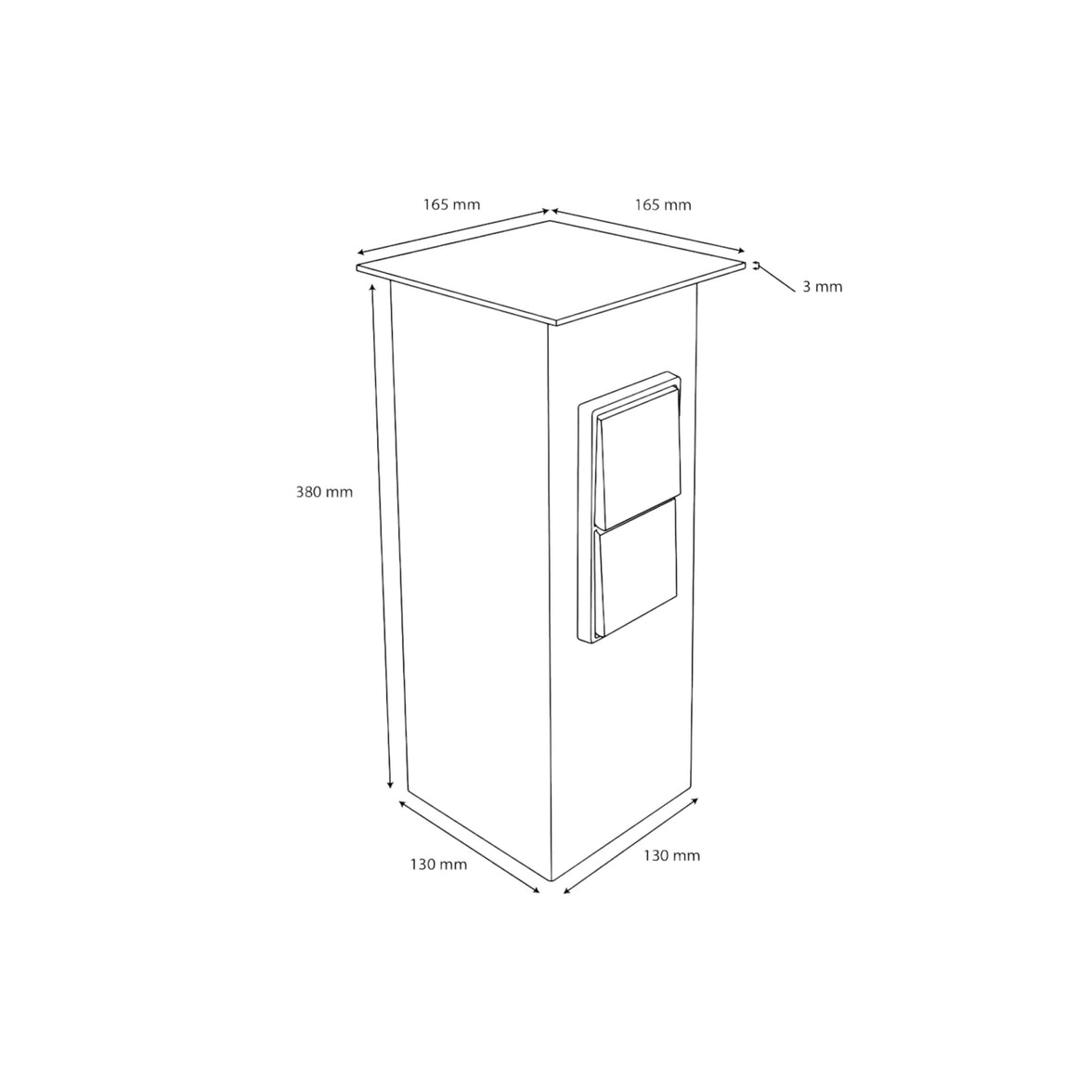 TIMBERCAN Design-Steckdosensäule aus Massivholz – Smart mit WLAN