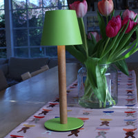 TIMBERCAN Akku LED Tischlampe aus Massivholz – Design Tischleuchte im Scandi Stil