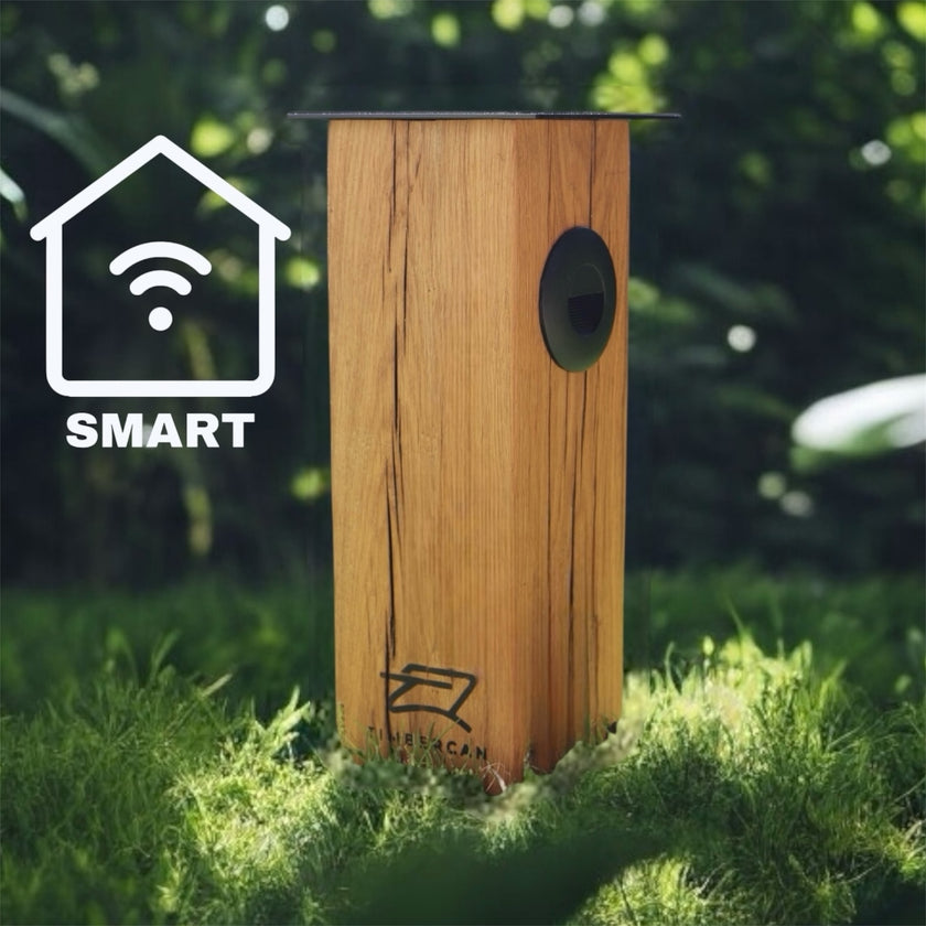 TIMBERCAN Design-Wegleuchte aus Massivholz SMART mit WLAN