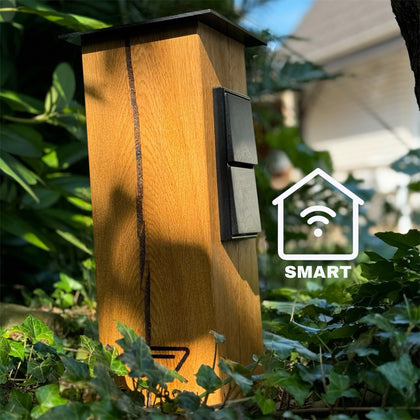 TIMBERCAN Design-Steckdosensäule aus Massivholz SMART mit WLAN